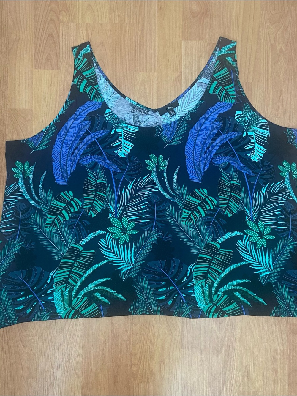 ellos Tropical Leaf Tank Top Women’s 4X